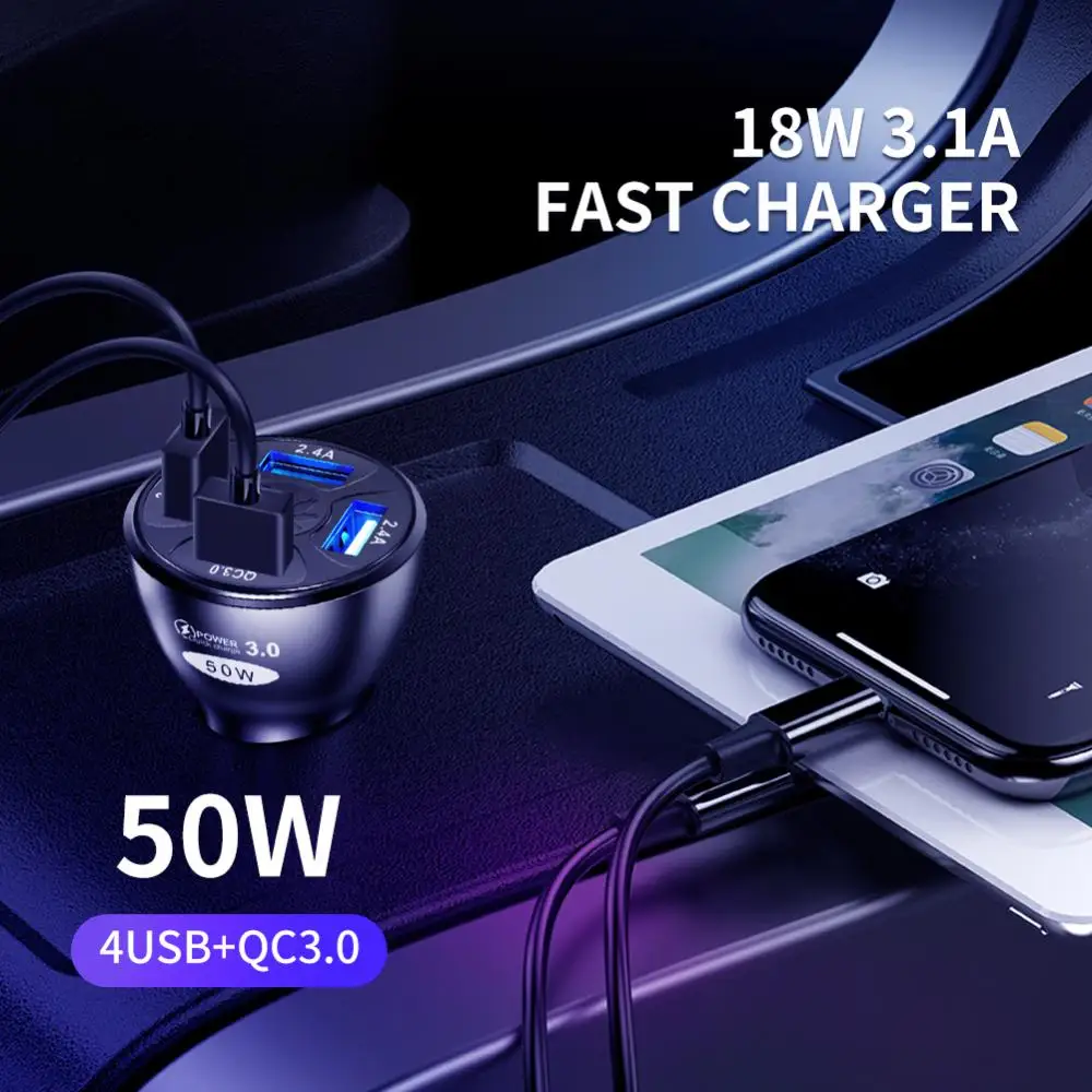 Автомобильное зарядное устройство с 4usb-портами 50 Вт |