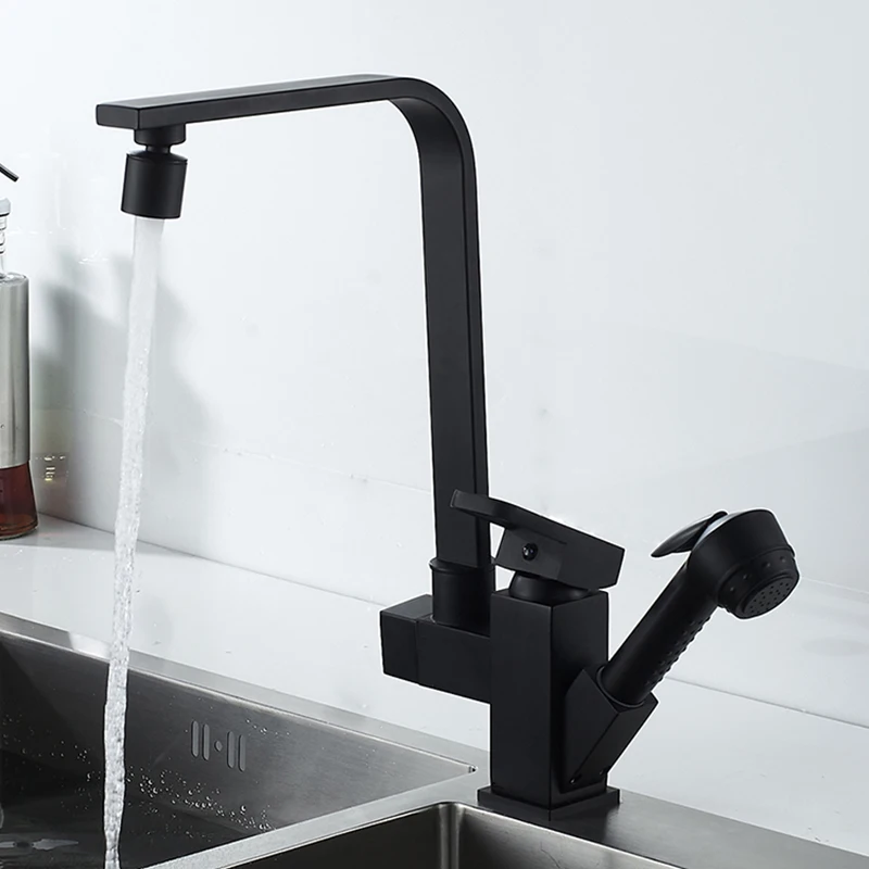 

Brass Black Kitchen Faucet Spray Cold Hot Water Drinking Side Sprayer Washbasin Kitchen Tap Bathroom Cuisine Kitchen Items YQ