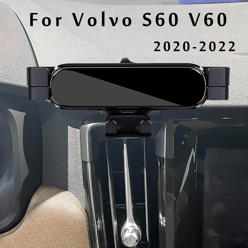 

Автомобильный держатель для телефона LHD для Volvo V60 S60 2020 2021 2022, кронштейн для стайлинга автомобиля, Поворотная подставка для GPS, Мобильные аксе...