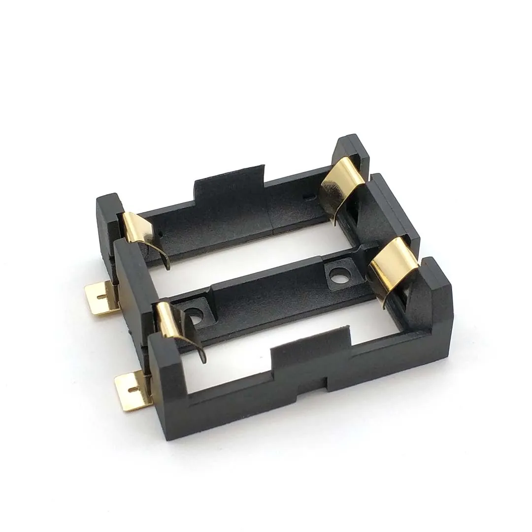 

30pcs/lot MasterFire 2 x 18350 smd smt battery holder Storage Box case With Bronze Pins 2 slots 2*18350 Batteries Shell