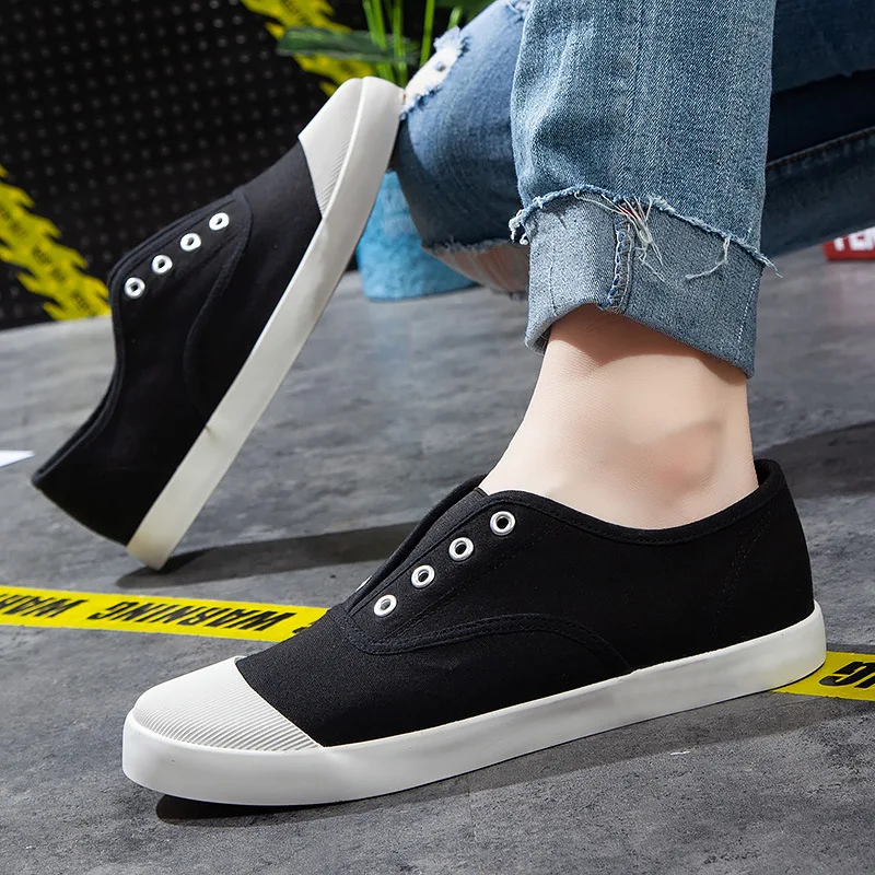 

Summer Man Shoes New Men's Canvas Lazy Boat Shoes Outdoor Slip on Loafer Shoes for Men Fashion Casual Flat Nonslip Running Shoes
