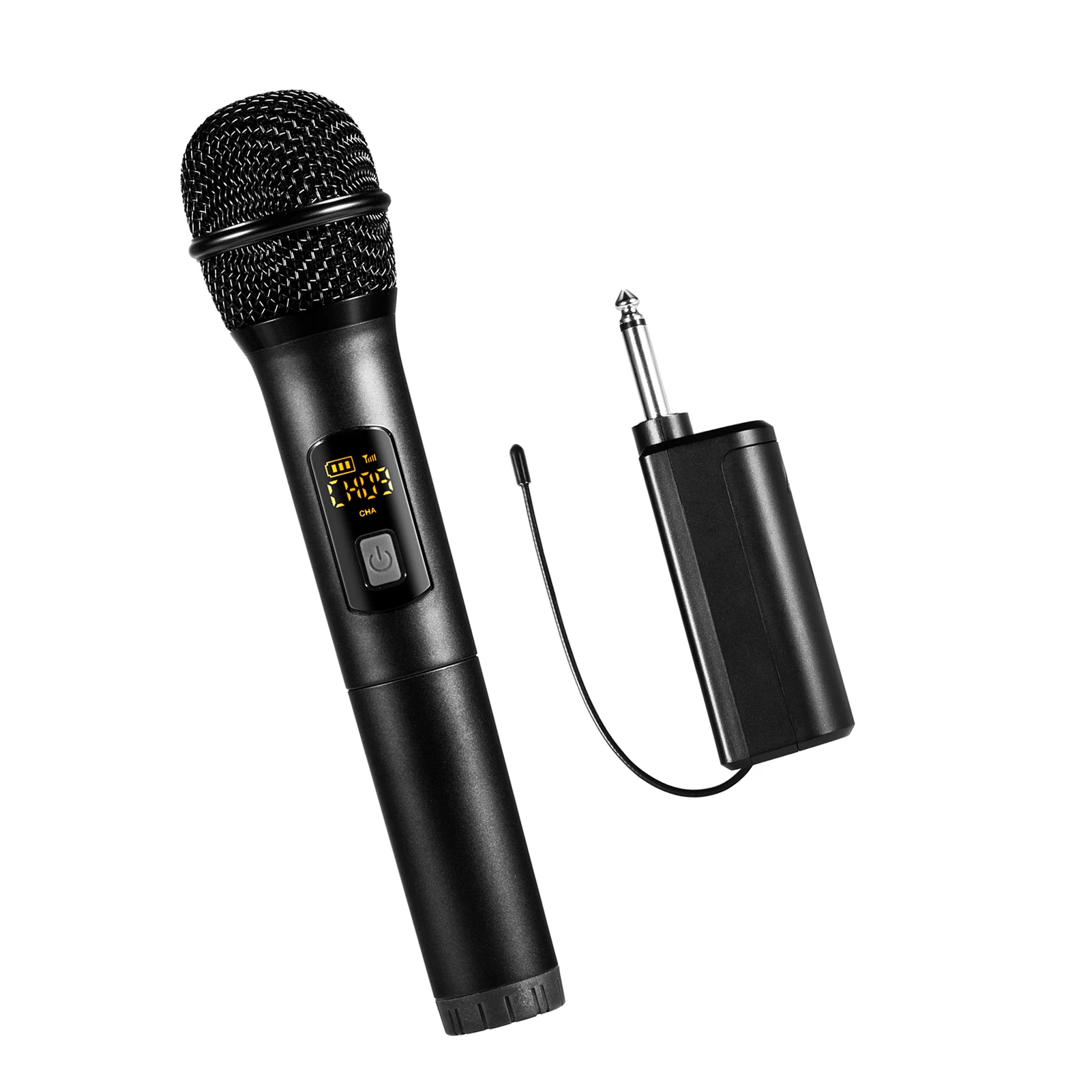 

UHF Wireless Microphone Metal Cordless Wireless Microphone Dynamic System MIC With LED Screen Superior Sound For Karaoke Singing