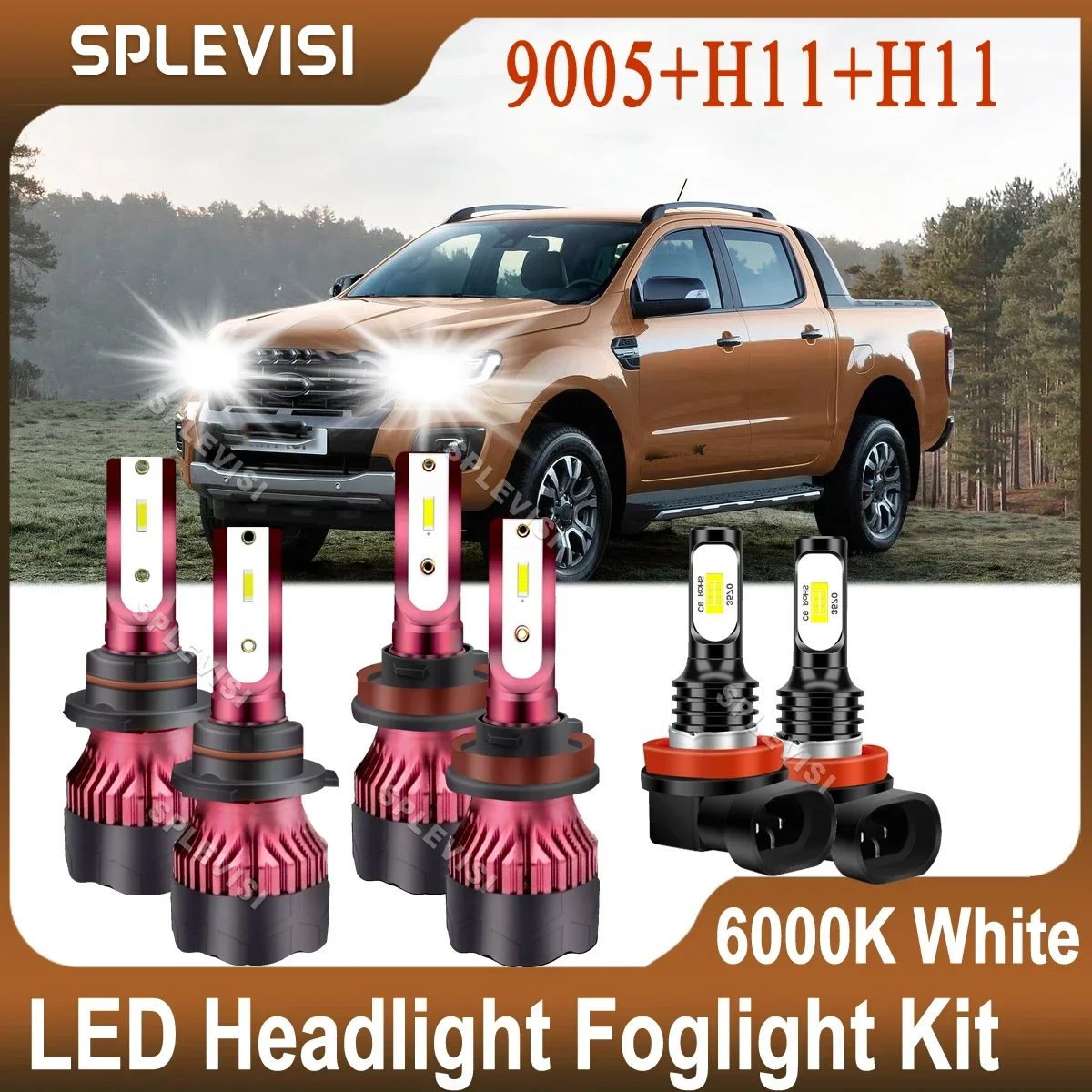 Автомобильный светодиодный фонарь дальнего ближнего света противотуманные фары