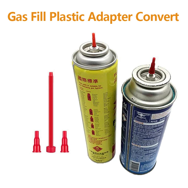 

3Pcs Gas Fill Plastic Adapter Convert Cassette Tank Into Inflatable Tank Reusable Butane Head Universal For Lighter Spray Gun