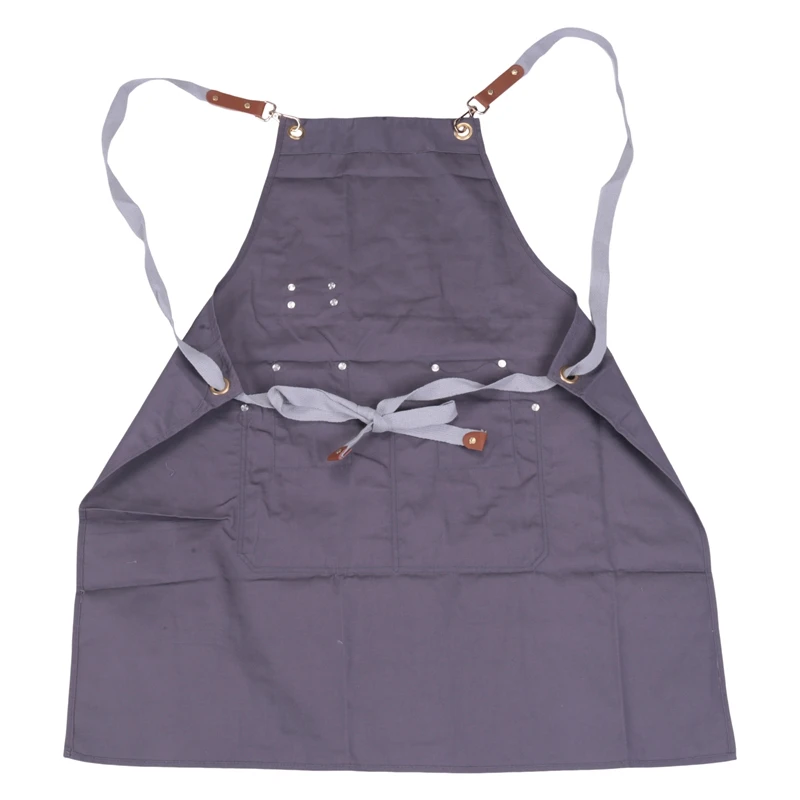 

Фартук шеф-повара для мужчин и женщин, кухонные фартуки с регулируемыми ремешками и большими карманами для барбекю и гриля