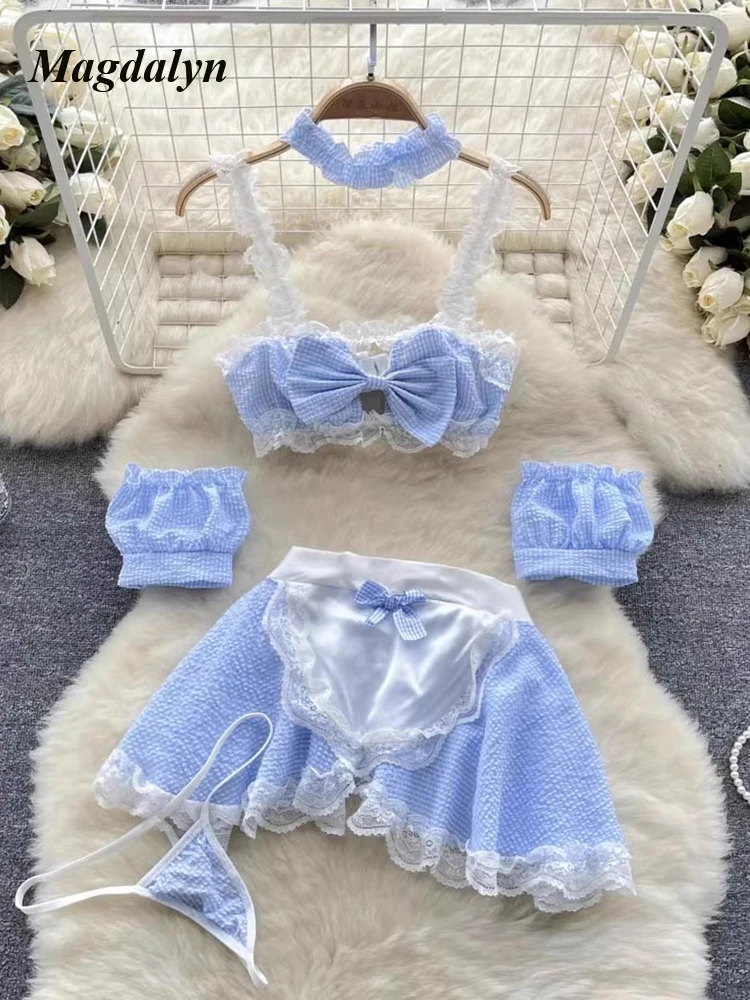 Magdalyn женский костюм горячее сексуальное женское белье милый комплект с юбкой