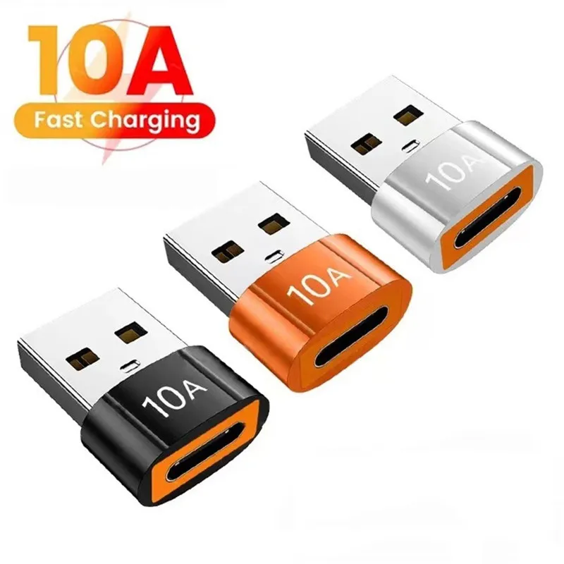 100pcs/lot 10A Mini OTG Phone Adapter USB3.0 to Type C Adapters for PC Data PD Charging Cable Converter For All Type-C Phones