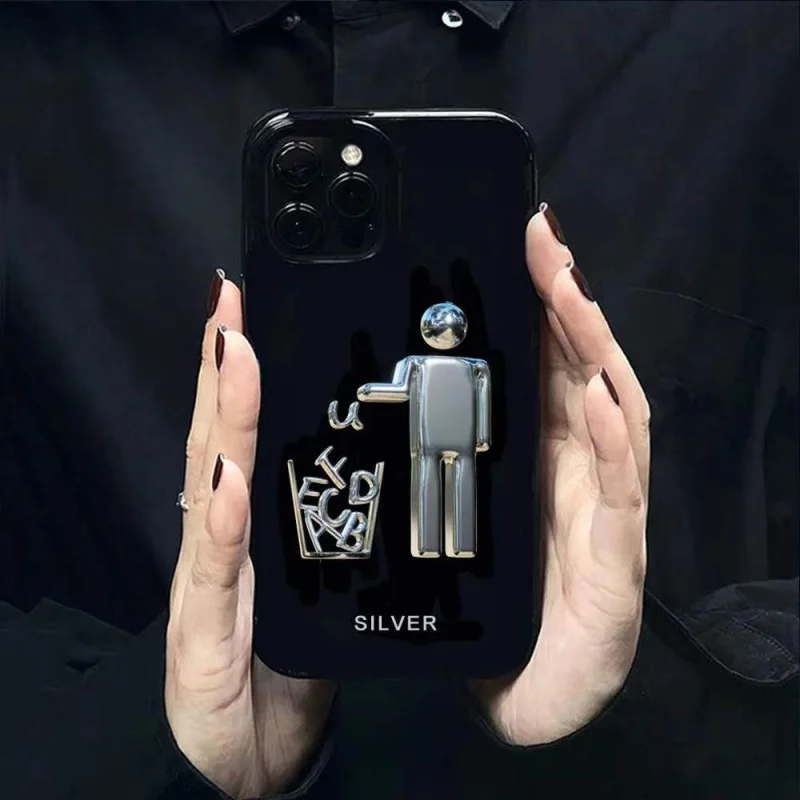 

Simple Silver Environmental Protection Case For IPhone 11 12 13 Pro Max Case XS X XR XR 7 8 6 Plus SE Phone Cover Silicone Soft