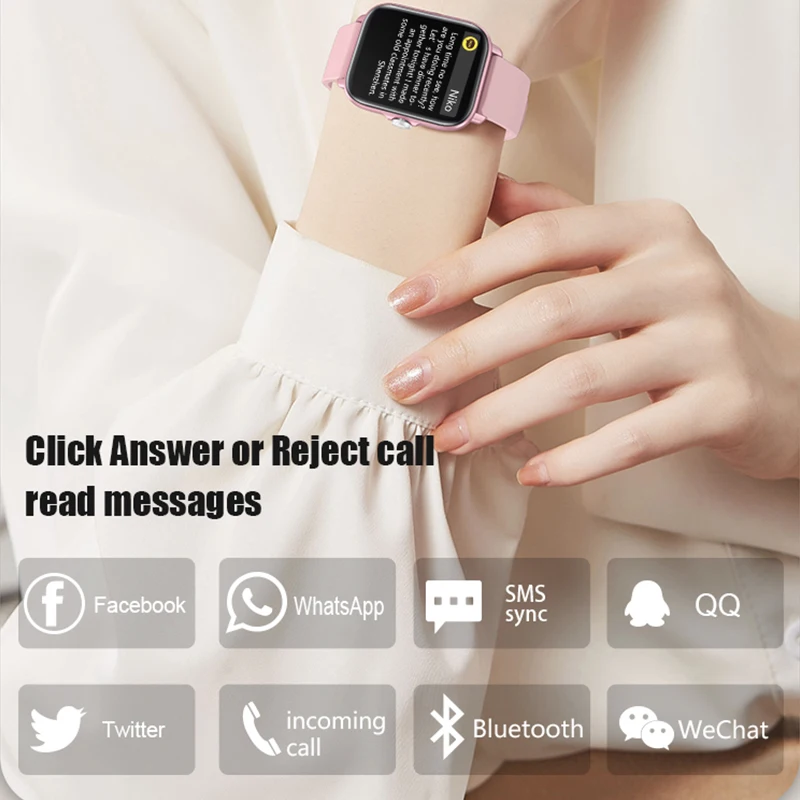 Умные часы MAFAM для мужчин и женщин водонепроницаемые умные с сенсорным экраном 1 7