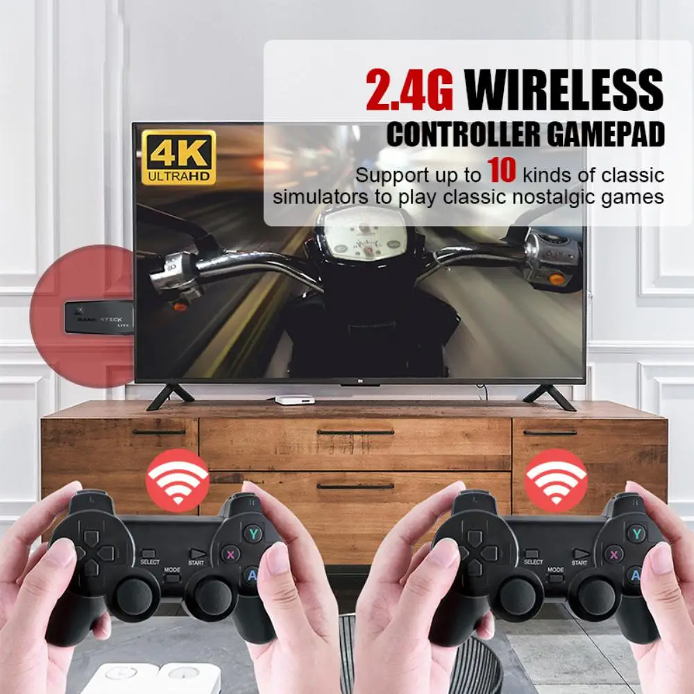 

Игровые консоли 4K HD 2,4G беспроводные 10000 игр 64 Гб Ретро игровая консоль беспроводной контроллер для рождественского подарка Прямая поставка