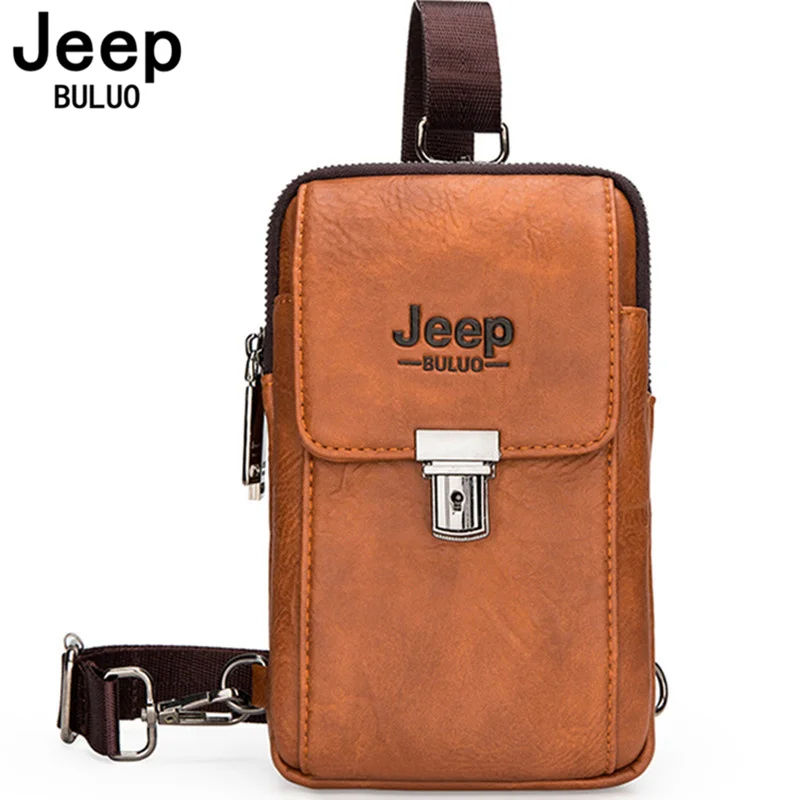 

Мужская повседневная сумка на плечо JEEP BULUO, оранжевая небольшая многофункциональная сумка-мессенджер, Повседневная Сумка На плечевом ремне, все сезоны,