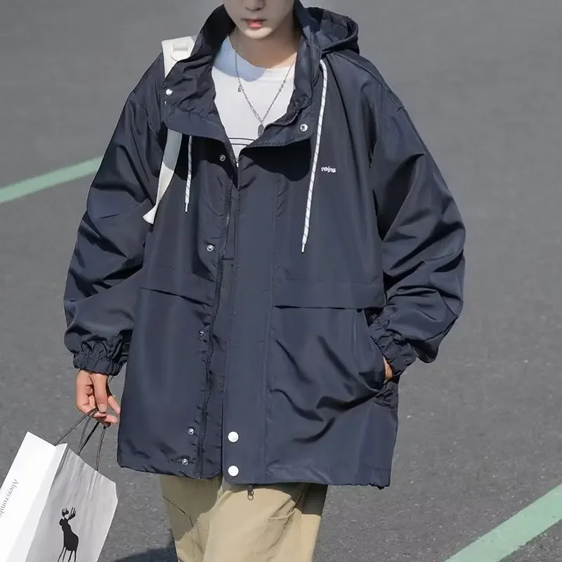 2024 осенний пиджак с капюшоном в японском стиле мужская модная брендовая куртка