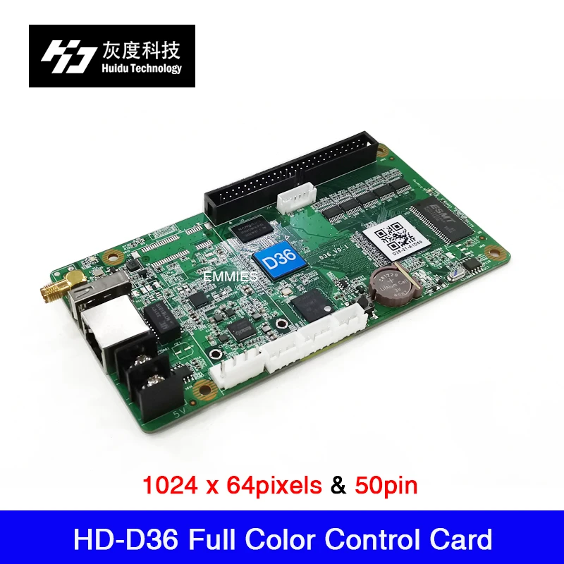 HD-D36 RGB Full Color LED Display Video Card 50Pin Port for P4 P5 P6 P7.62 P8 P10 Full Color LED Module / Include Wi-Fi module