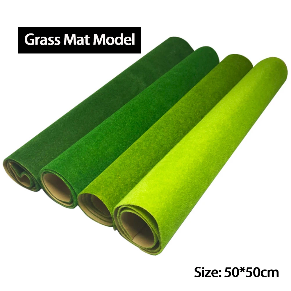 Simulation Grass Mat Model 50x50Cm Landscape Turf Material For Diy Sandtable Building Lawn Scene Layout Diorama Kits