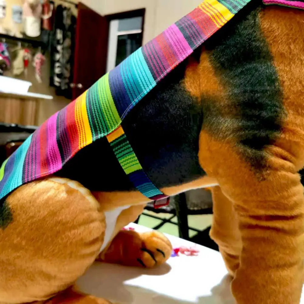 

Милый наряд для домашних животных, многоцветный супер мягкий декоративный костюм для домашних животных, удобный полиэстер, костюм для домашних животных для гостиной