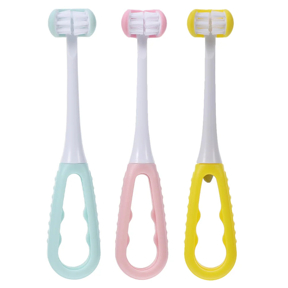 

3Pcs U-type Toothbrushes Kid Manual Toothbrushes Toothbrushes (Assorted Color)
