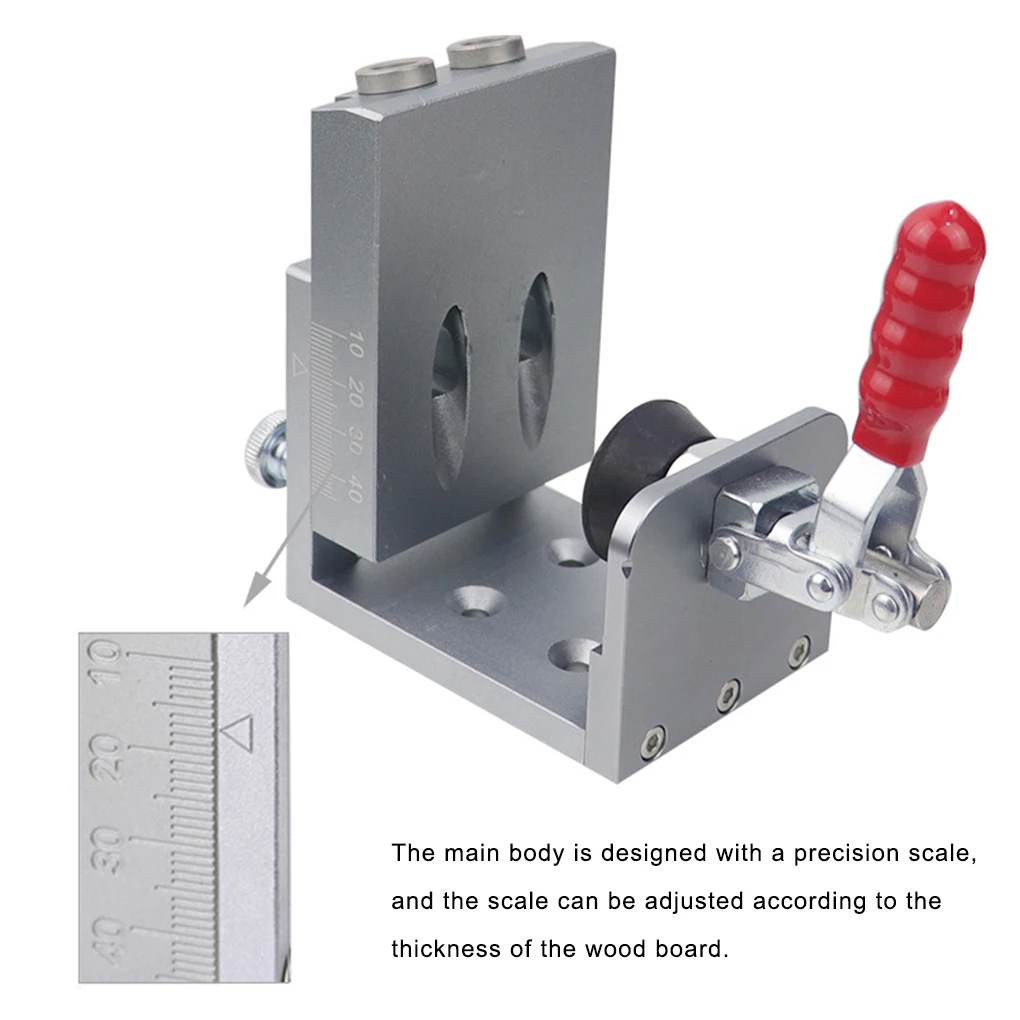 

Pocket Jigs Kit Drill Bit Aluminum Alloy Clamp 15 Degree Angle Locator Drilling Positioner Accessories Carpenter