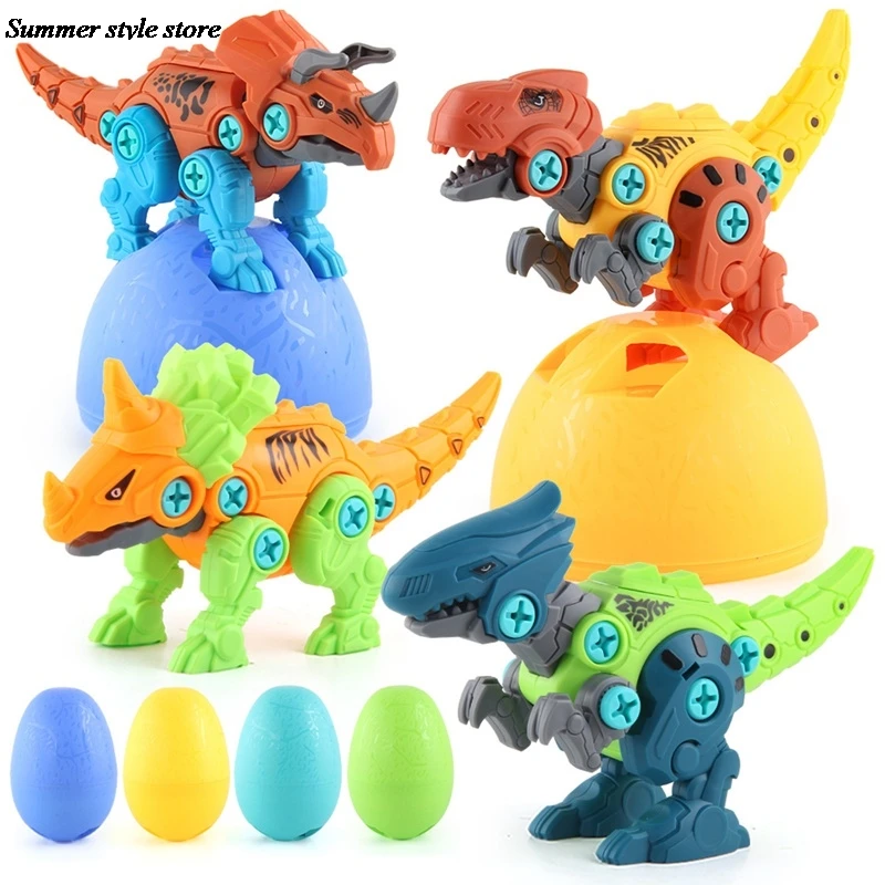 

Children DIY Disassembly Assembly Dinosaur Toy Set Screw Nut Combination Dinosaur Eggs Model Educational Toy For Children Kids