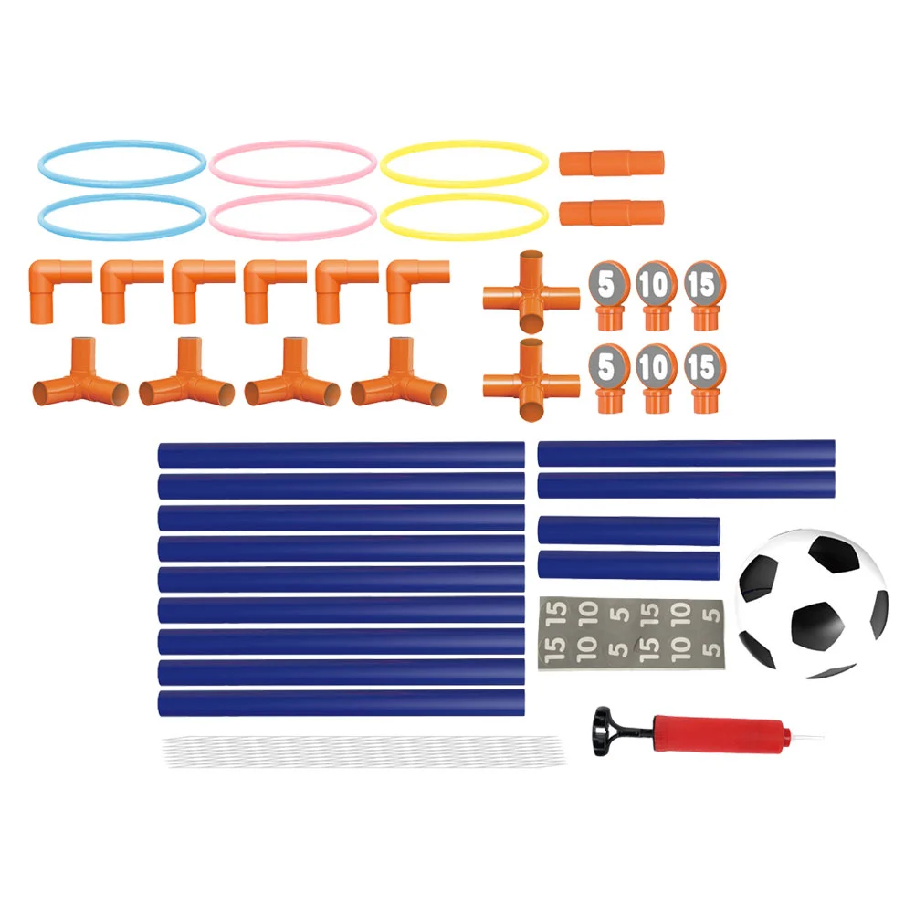 

1 Set Throwing Rings for Girl Boy 2-in-1 Assembly Soccer Gate Soccer Goal Door for Parents Children