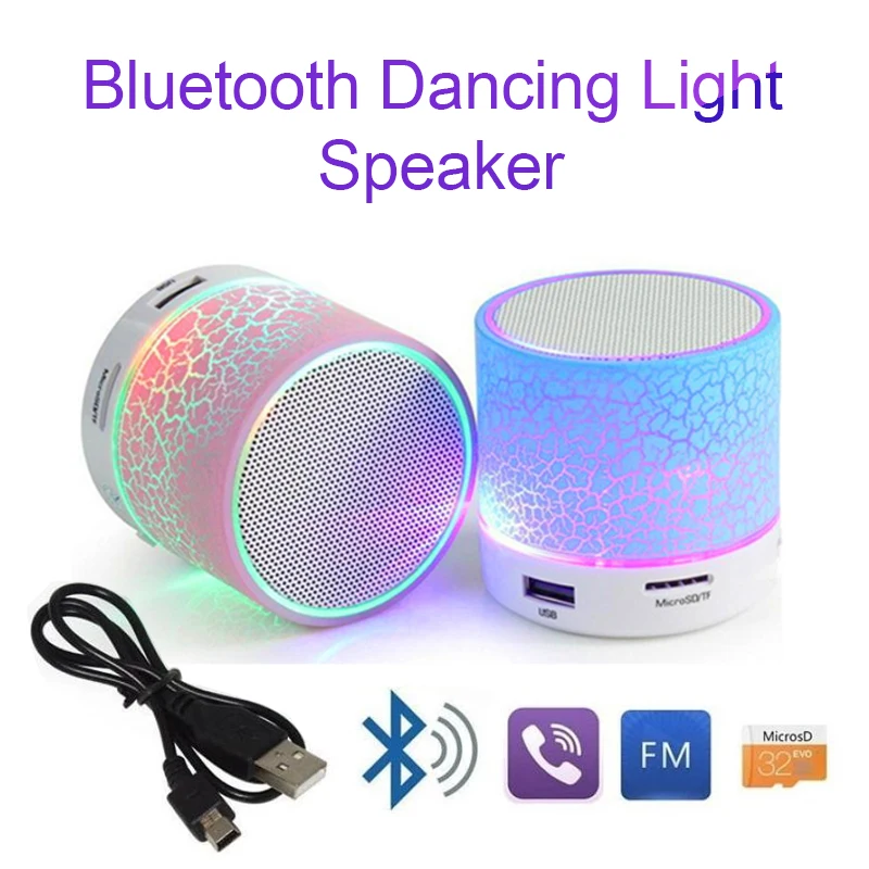 

A9 Mini Universal Portable for Bluetooth Speaker Wireless Sound Box Small Crack LED TF Card USB Stereo Subwoofer With Buttons