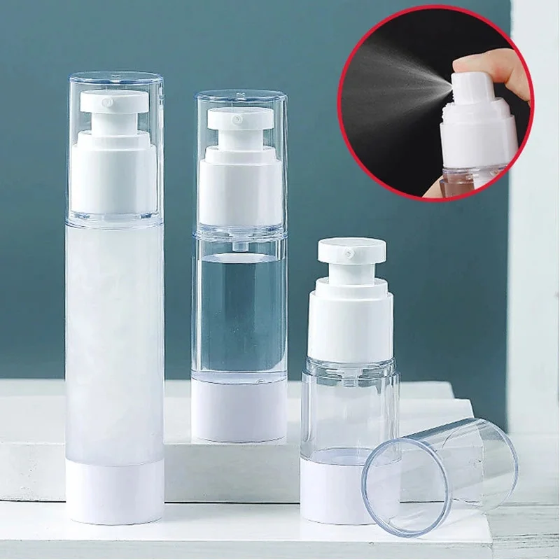 

1PC 30/50/80/100ml Vacuum Lotion Spray Bottle Packaging Refillable Sub-Bottling Perfume Essence Cosmetic Liquid Container Travel