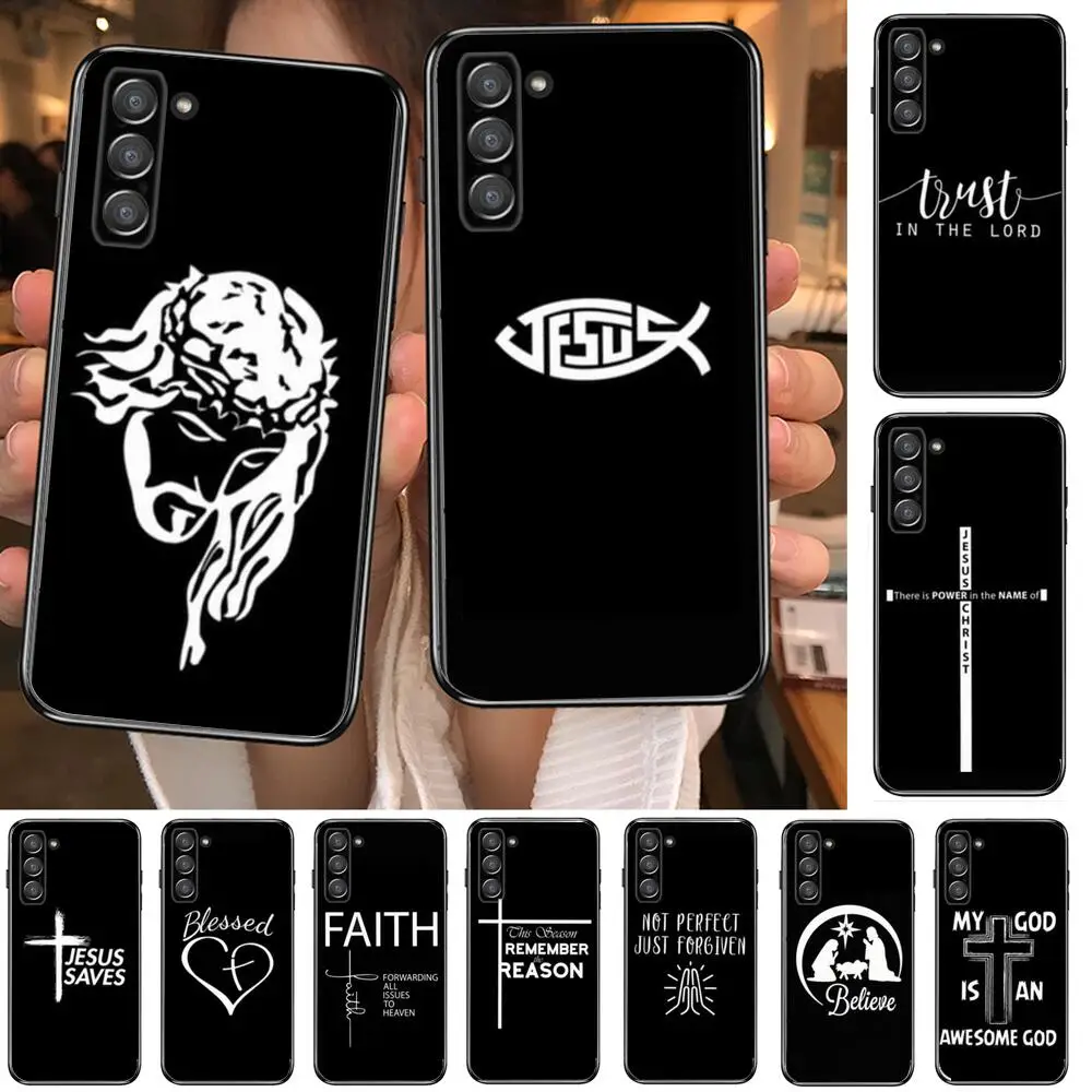 

Faith Christian Religious Jesus Phone cover hull For SamSung Galaxy s6 s7 S8 S9 S10E S20 S21 S5 S30 Plus S20 fe 5G Lite Ultra Ed