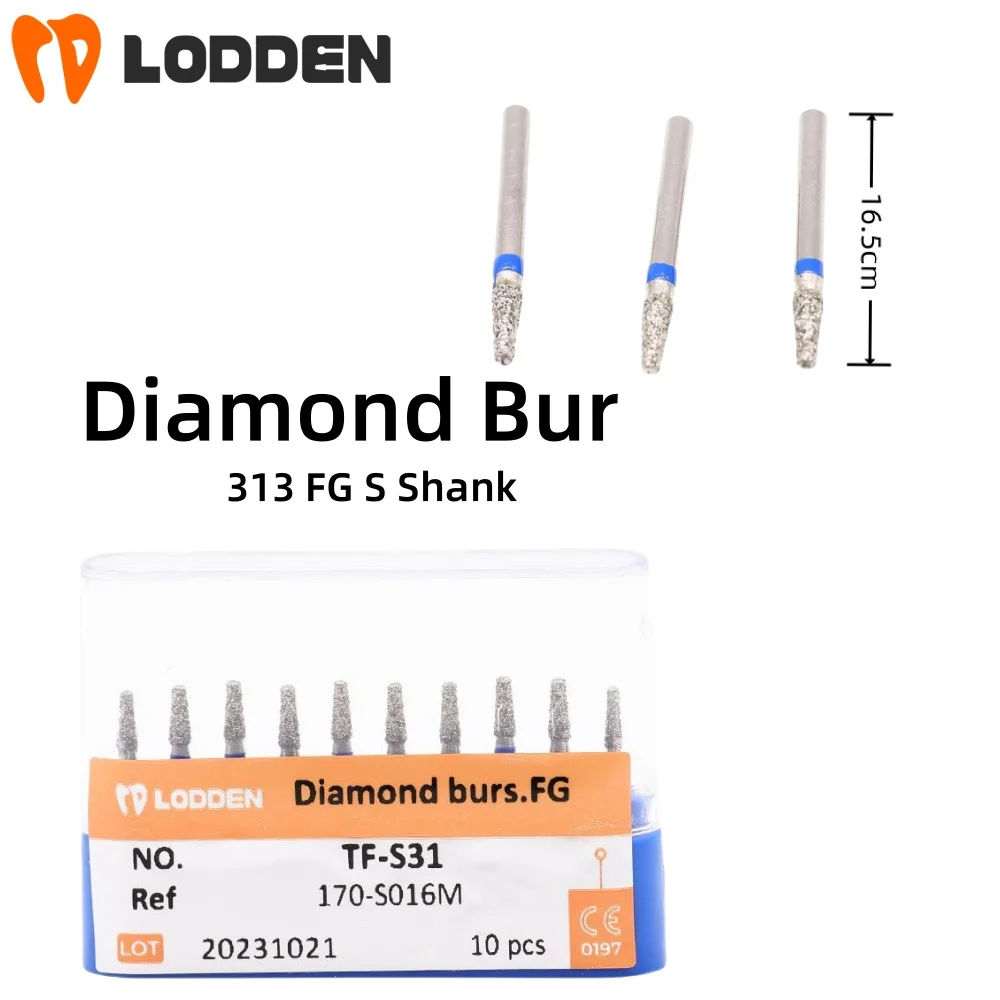 10 шт./компл. стоматологические алмазные боры 16 5 мм 313 FG S хвостовик наконечник для