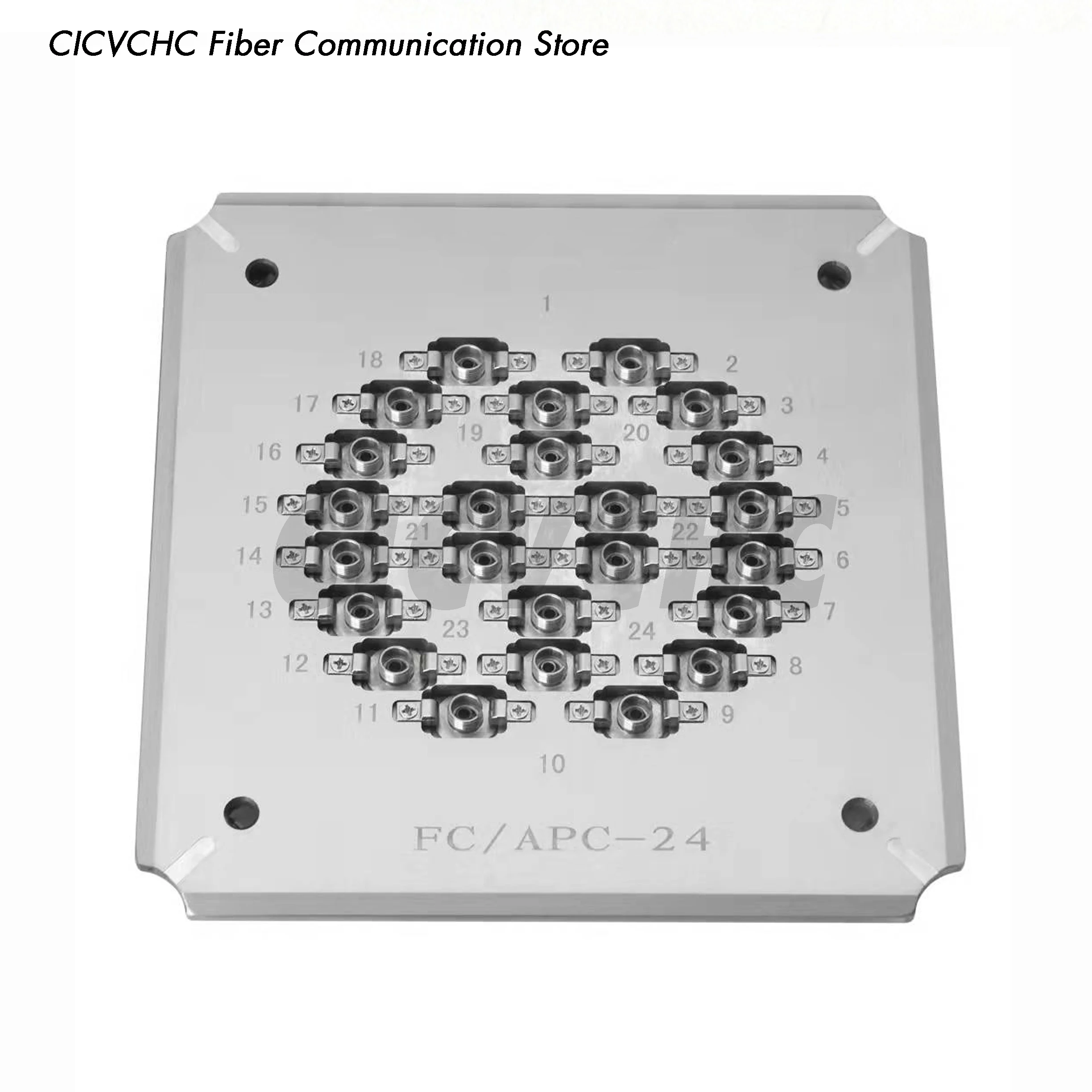 24 Fibers FC/APC Connector Polishing Fixture, Jig, Holder for Four Corner Pressurized Polisher