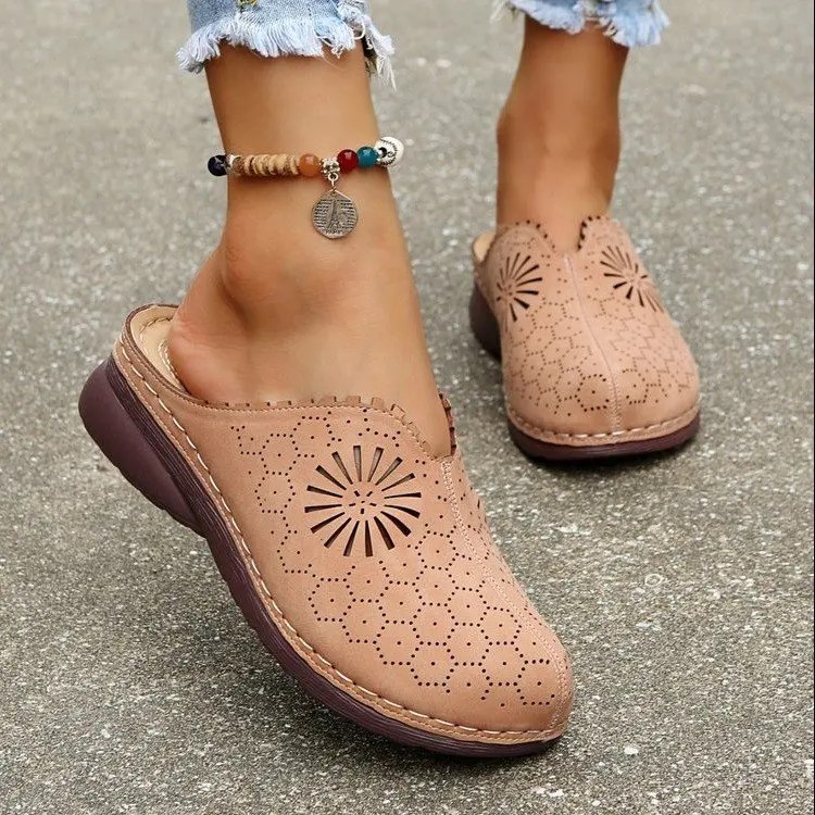 

Summer Sandals 2022 Shoes Women Sexy Baotou Beach Women's Sandals Retro Female Slippers Slip on Comfy Slides Large Size 35-43