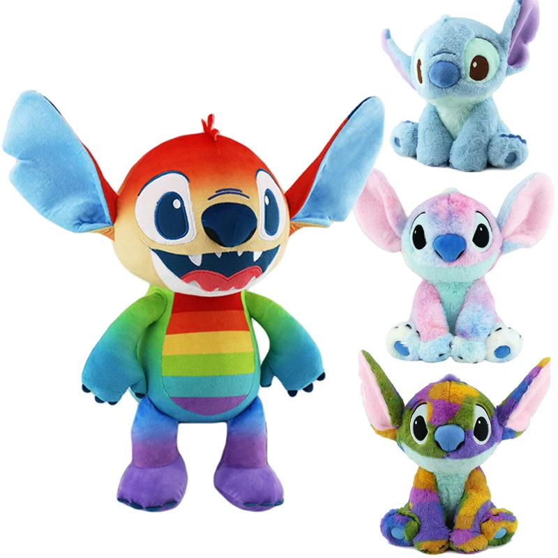 

Disney Lilo & Stitch Plush Doll Kawaii Animal Colourful Stuffed Dolls Models Cartoon Car Pillow Birthday Gift Toys For Children