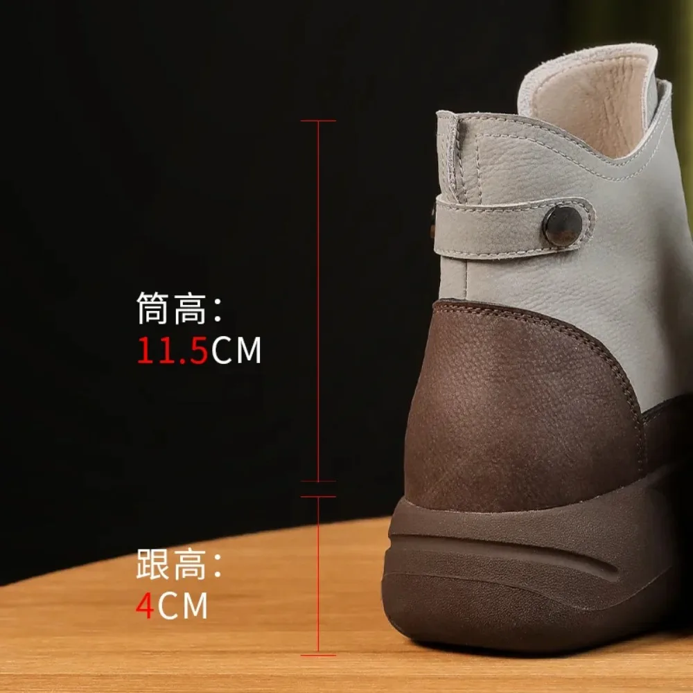 Женские ботинки из натуральной кожи 35-43 цвет черный/коричневый