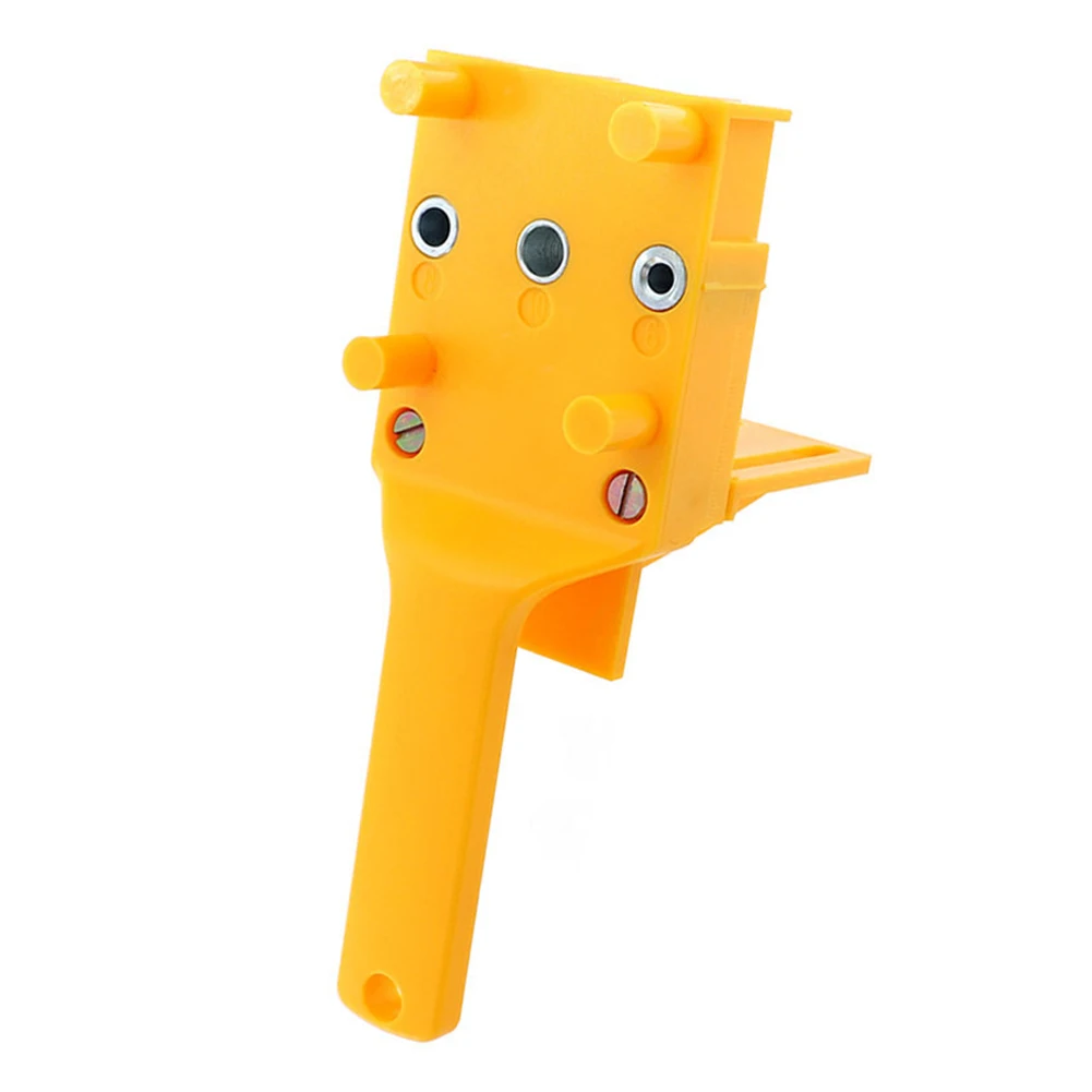 

Dowel Joints Accurate Woodworking Tool 3 Pins Quick Drill Locator Self-centers Easy To Use Mini Orange Plastic Doweling Jig