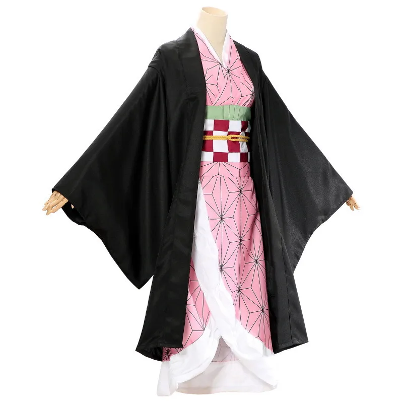 Anime Demon Slayer Kimetsu no Yaiba Cosplay Costume Nezuko Kamado Kimono Uniform Halloween Carnival clothes Kisatsutai