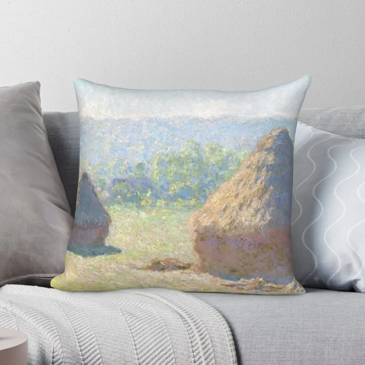 

Haystacks End Of Summer Pillowcase Polyester Linen Velvet Pattern Zip Decor Throw Pillow Case Bed Cushion Cover