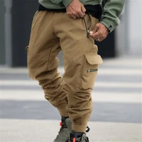 2022 new male trousers mens joggers solid multi pocket pants sweatpants men pants hip hop harem joggers pants