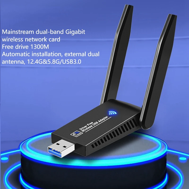 Двухдиапазонная гигабитная беспроводная сетевая карта USB3.0 2 4/5 8 ГГц без драйвера