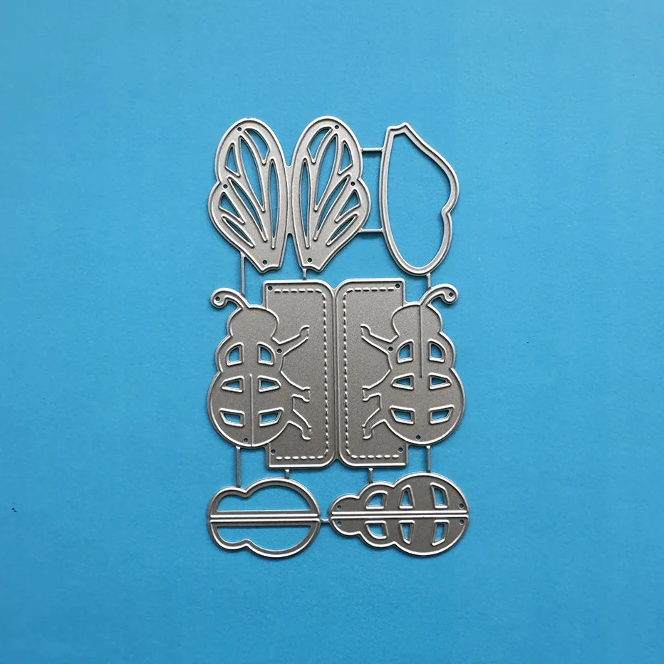 Новинка 2024 года вырубные штампы в виде складной пчелы для скрапбукинга