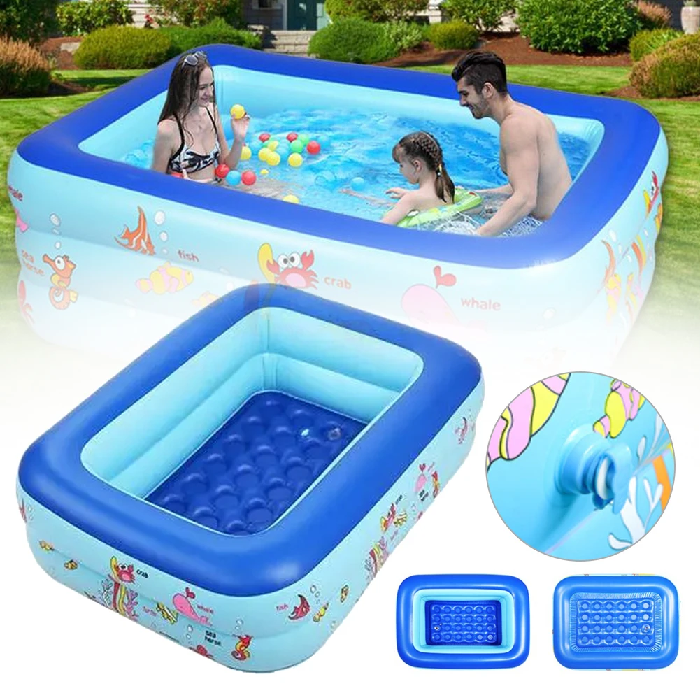 

115cm Inflatable Pool Kiddie Pool Children Inflatable Pool Baby Kid Home Outdoor Large Inflatable Kiddie Pool Bathing Tub Baby