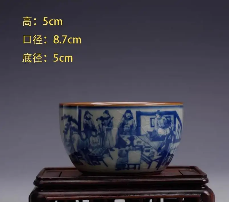 Фарфоровая чаша в античном стиле, чашка для людей синего и белого цвета, ручная роспись, украшение, коллекция и украшение Фарфоровая чаша в античном стиле, чашка для людей синего и белого цвета, ручная роспись, украшение, коллекция и украшение