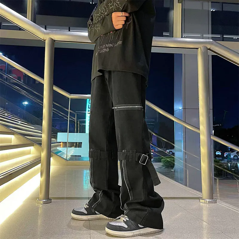 

Мужские шаровары с лентами в стиле Харадзюку, джоггеры, брюки-карго, мужские Модные брюки, уличная одежда, повседневные мужские спортивные брюки в стиле хип-хоп, 3XL, 2022