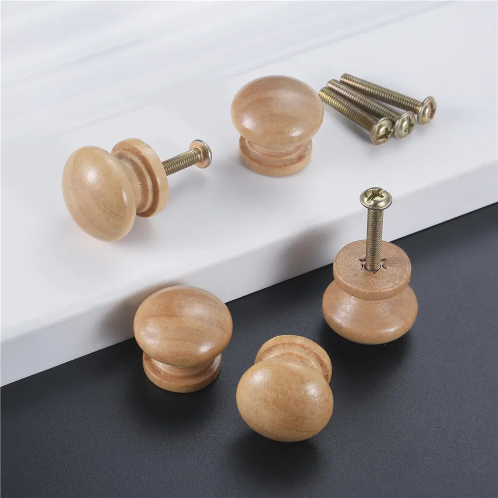 

5 шт./комплект, деревянные ручки в форме гриба, 24 х22 мм