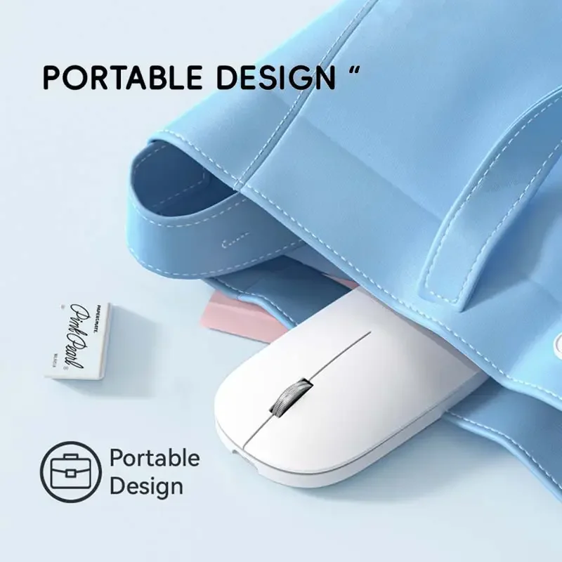 Фото Беспроводная мышь Xiaomi Type-C с зарядкой, бесшумный щелчок, портативный офисный эргономичный ноутбук, универсальный легкий офисный игровой бесшумный №5