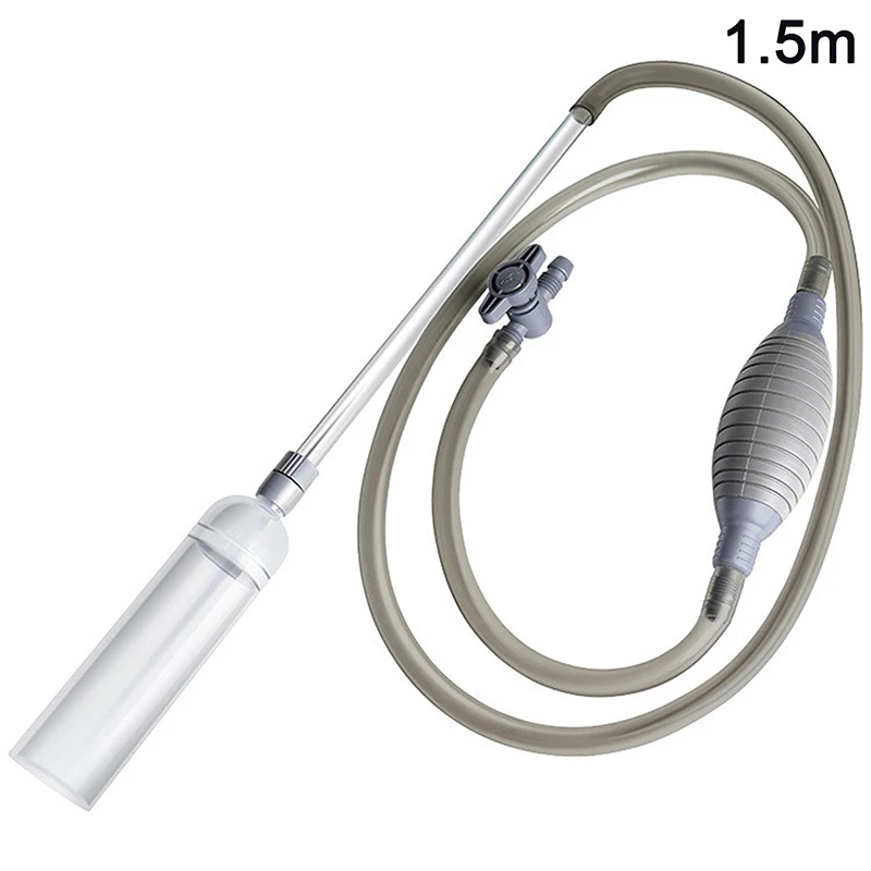 

1.5m Siphon Pump With Filter Nozzle Fish Tank Water Changer Air Pump Cleaning Accessorie Handheld Aquarium Gravel Cleaner Vacuum