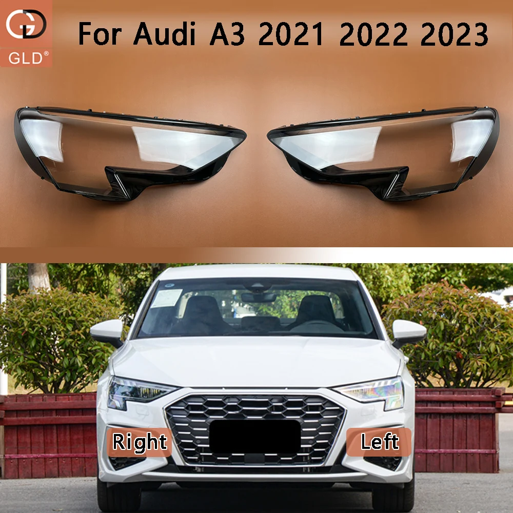 Для Audi A3 2021 2022 2023 корпус фары абажур линза прозрачная крышка плексиглас