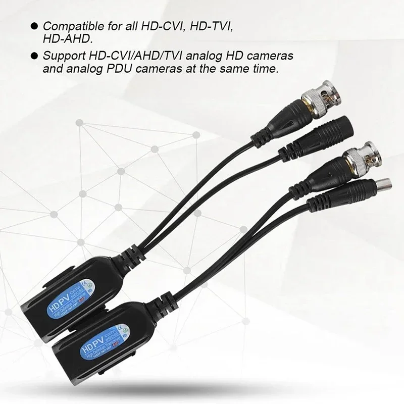 ANPWOO 1 пара пассивных CCTV коаксиальных BNC-видеомагнитофон для RJ45