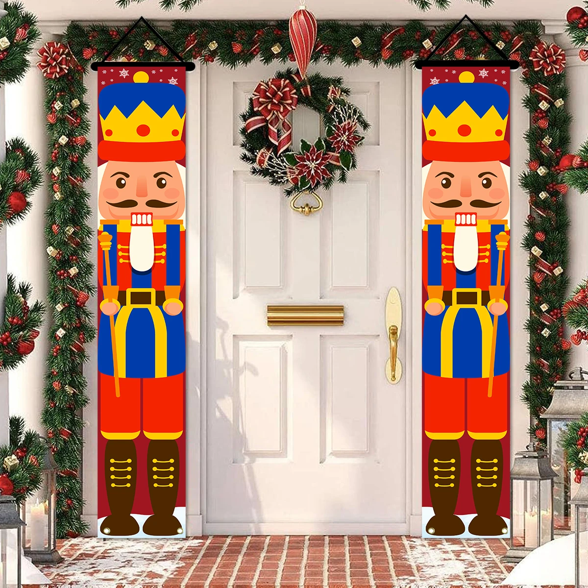 Рождественский баннер украшения для дома в виде солдата-гайковерта подвесные на