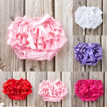 Toddler Baby Bowknot Ruffle Shorts Baby Infant Girl Bowknot Ruffle Bloomer Nappy Underwear Panty Diaper Pants детская одежда 1