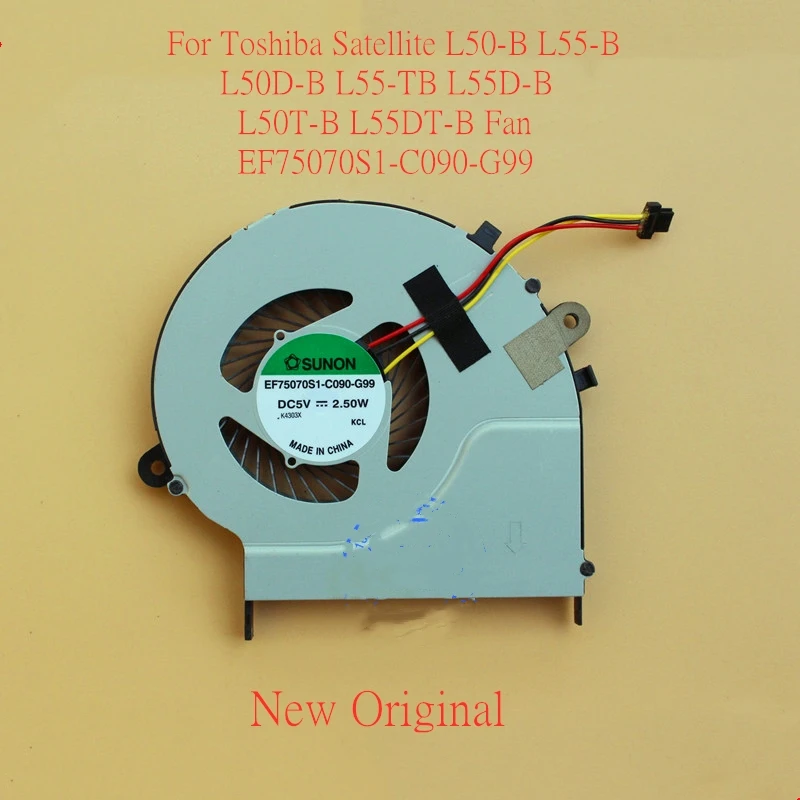 Новый оригинальный вентилятор для охлаждения ЦП ноутбука Toshiba