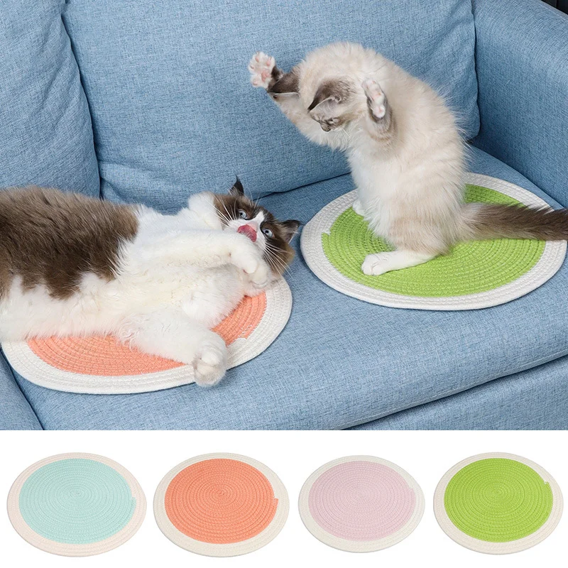

Pure handmade natural cotton cat scratching board cat toys environmentally friendly cotton cat mats claw grinder amusing cat sup