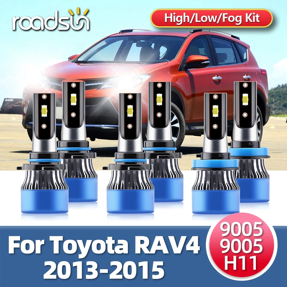 

LSlight Car Headlight Bulb LED 15000LM CSP 100W 12V Auto Front Headlamps High Low Fog Luces For Toyota RAV 4 RAV4 2013 2014 2015